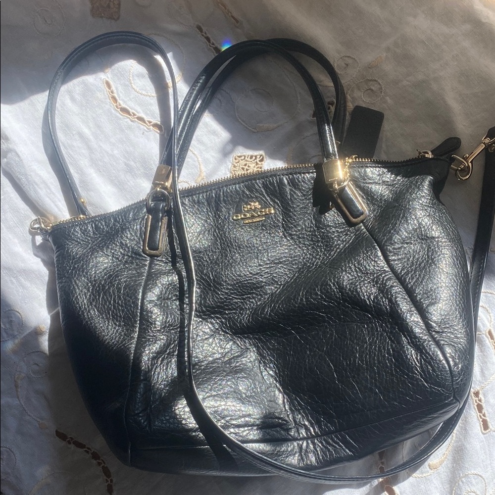 Coach Black Leather Women's Bag